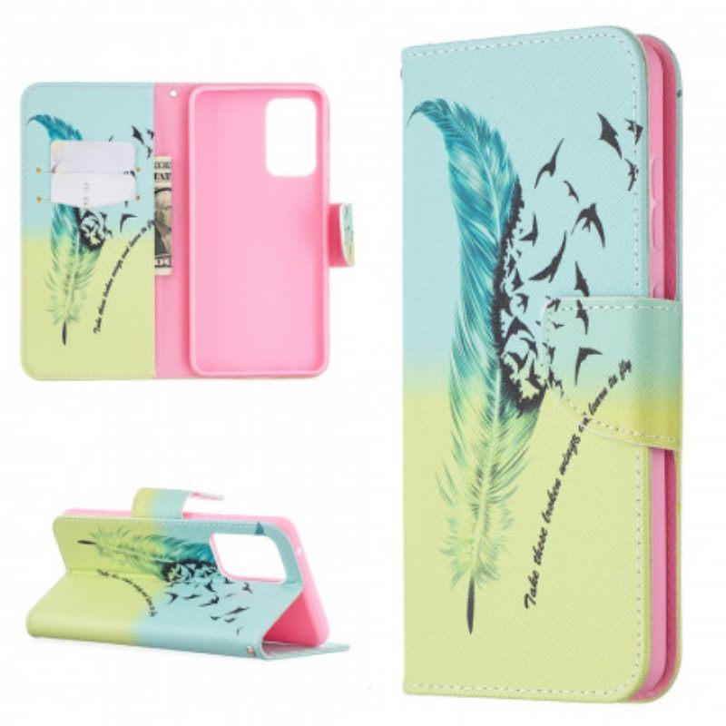 Flip Case voor Samsung Galaxy A52 4G / A52 5G / A52s 5G Leren Vliegen