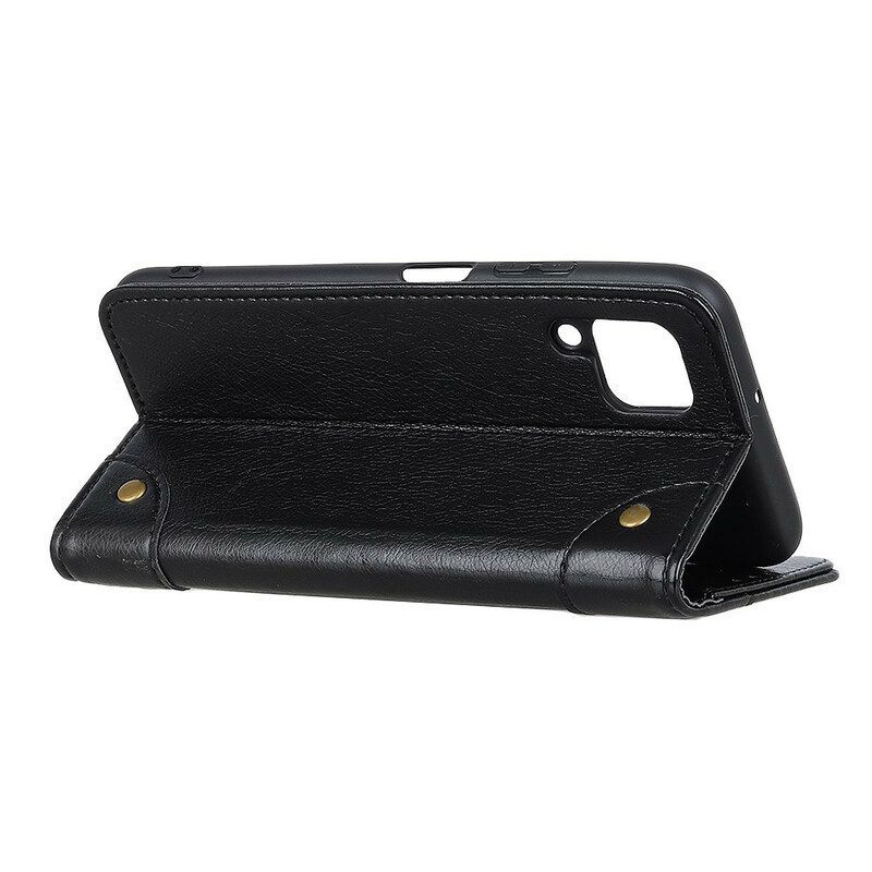 Flip Case voor Samsung Galaxy M12 / A12 Antiek Nappaleereffect