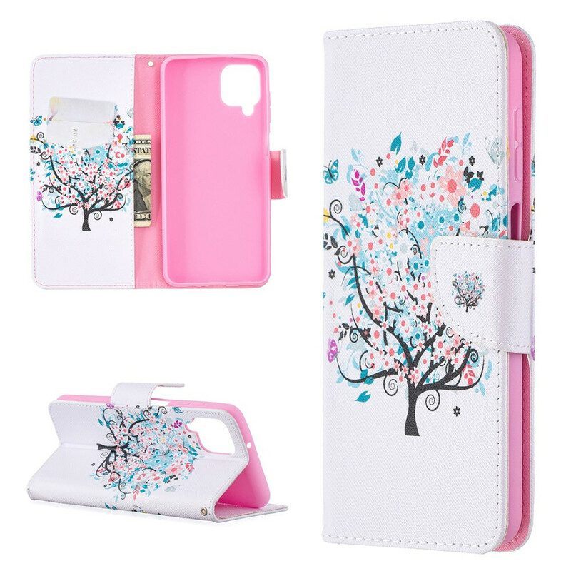 Flip Case voor Samsung Galaxy M12 / A12 Gebloeide Boom