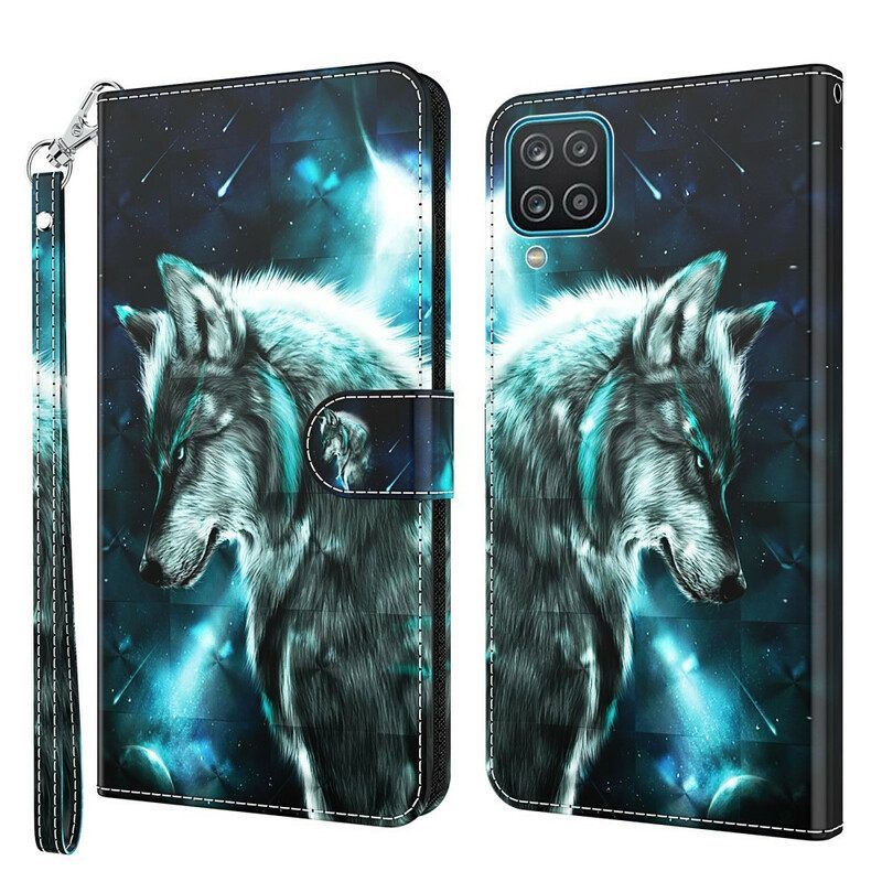 Flip Case voor Samsung Galaxy M12 / A12 Majestueuze Wolf