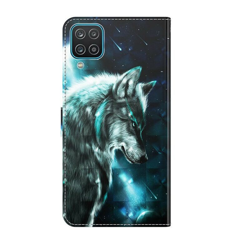 Flip Case voor Samsung Galaxy M12 / A12 Majestueuze Wolf