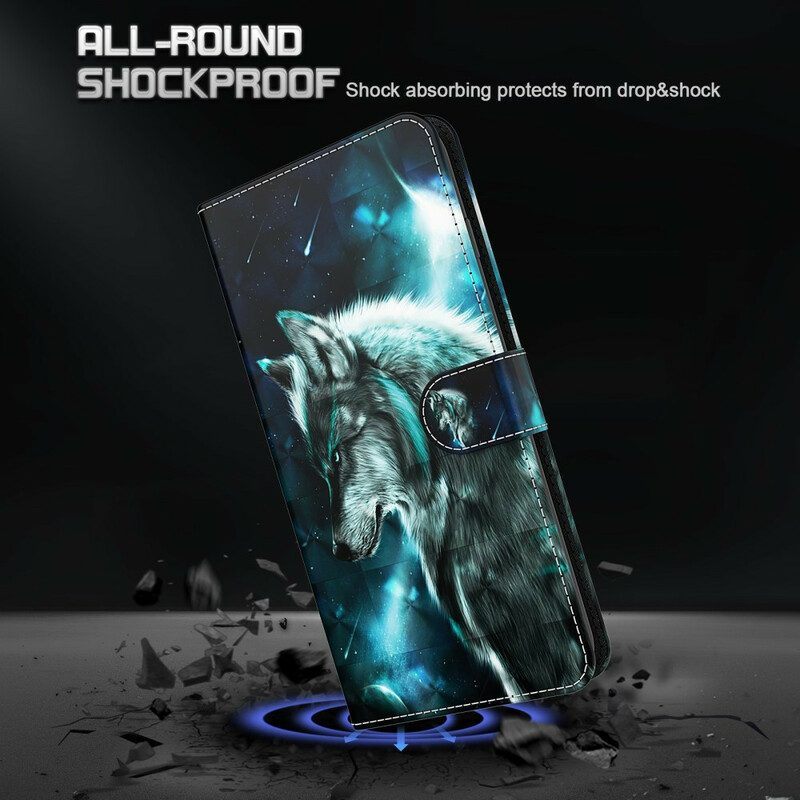 Flip Case voor Samsung Galaxy M12 / A12 Majestueuze Wolf