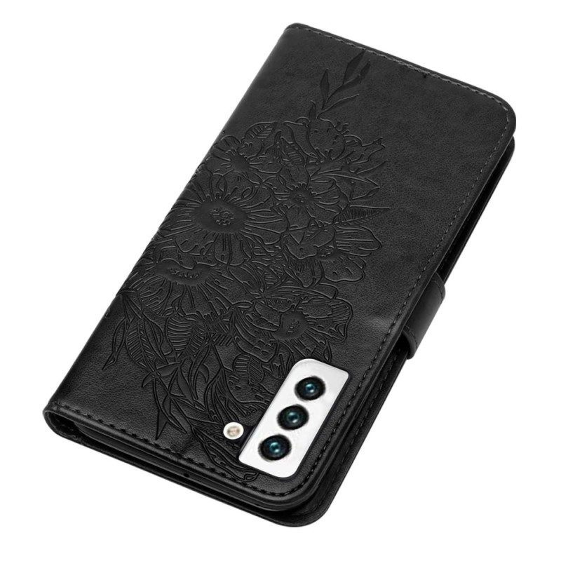 Flip Case voor Samsung Galaxy S23 5G Vlinderontwerp Met Sleutelkoord