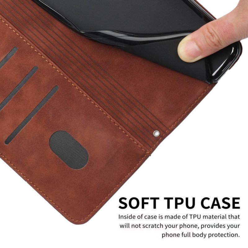 Flip Case voor Samsung Galaxy S23 Ultra 5G Glimlach Met Sleutelkoord