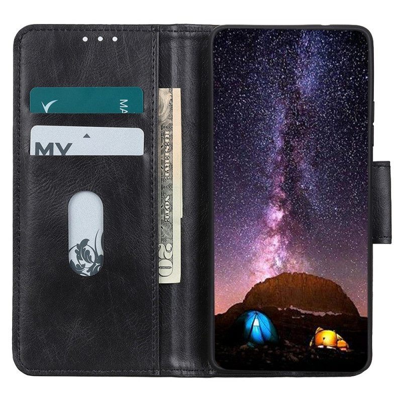 Flip Case voor Sony Xperia 5 IV Stijl Lederen Gesp Omkeerbaar