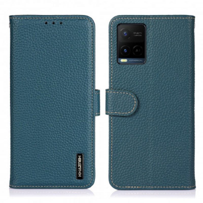 Flip Case voor Vivo Y21 Khazneh Lychee Leer