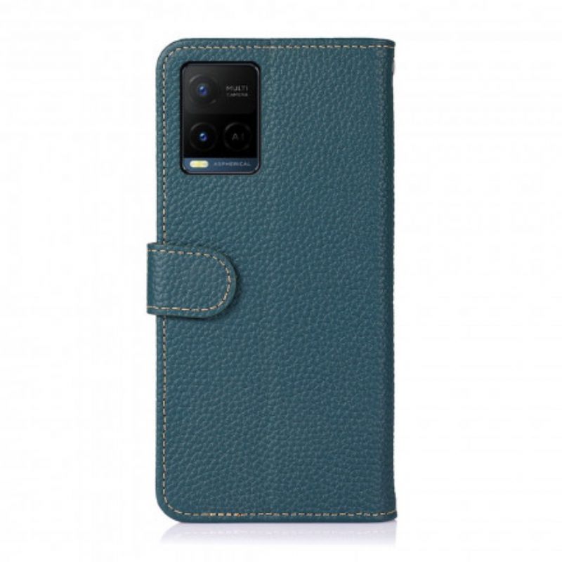 Flip Case voor Vivo Y21 Khazneh Lychee Leer