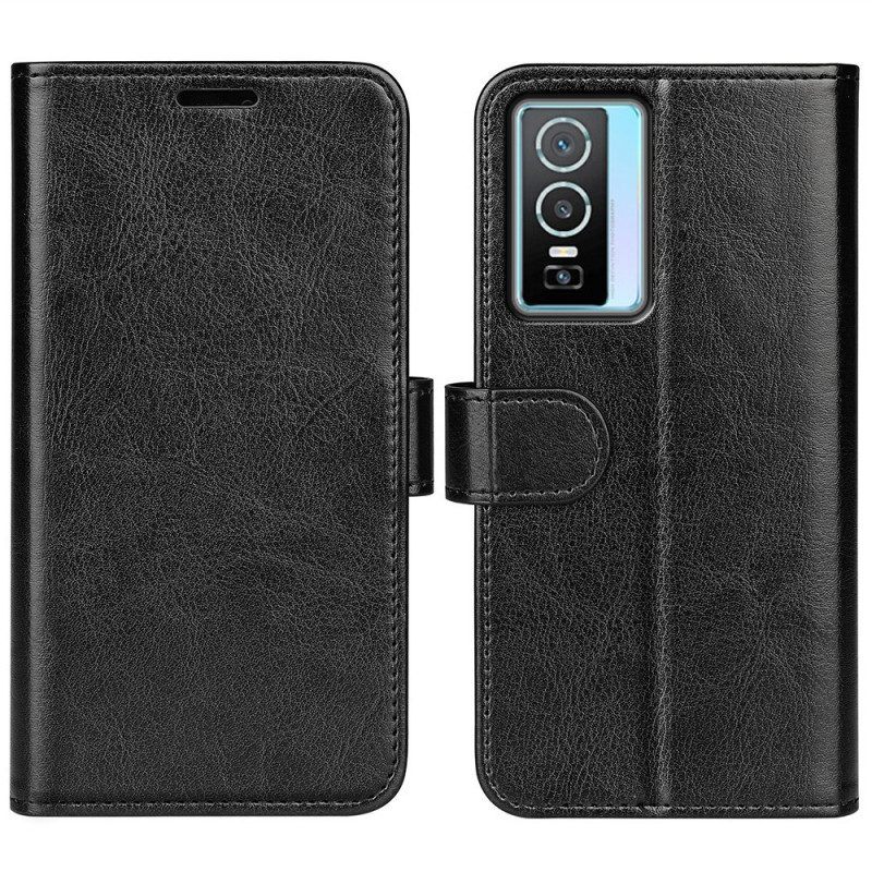 Flip Case voor Vivo Y76 5G Designer Leereffect