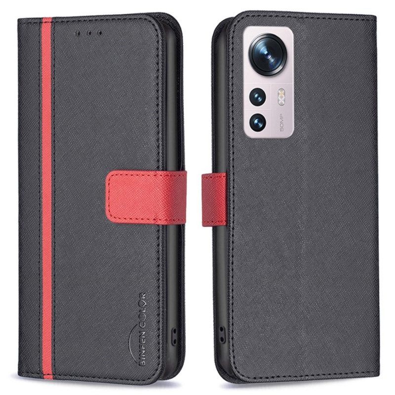 Flip Case voor Xiaomi 12 / 12X Tweekleurige Binfen-kleur