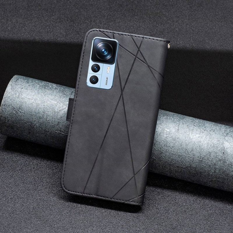 Flip Case voor Xiaomi 12T / 12T Pro Binfen-kleurendriehoeken