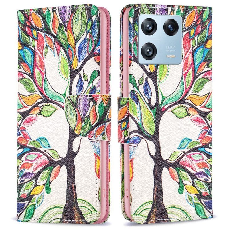 Flip Case voor Xiaomi 13 Pro Aquarel Boom