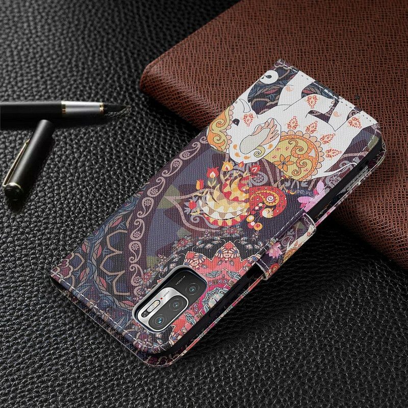 Flip Case voor Xiaomi Redmi Note 10 5G Indische Olifant