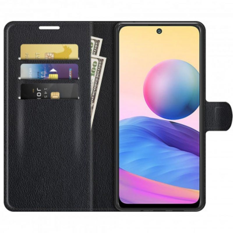Flip Case voor Xiaomi Redmi Note 10 5G Klassiek Kunstleer