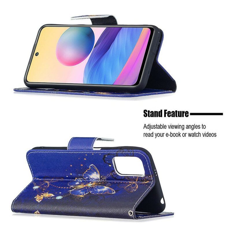 Flip Case voor Xiaomi Redmi Note 10 5G Ongelooflijke Vlinders