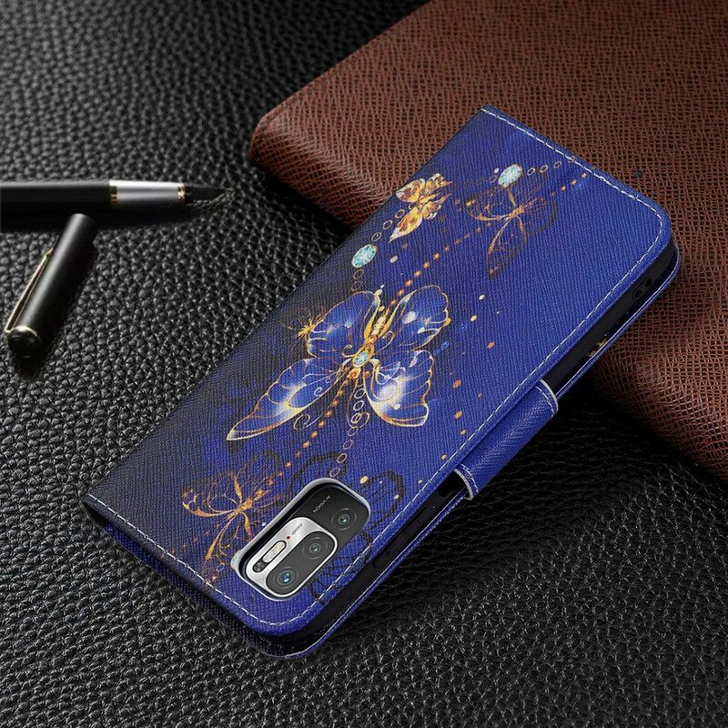 Flip Case voor Xiaomi Redmi Note 10 5G Ongelooflijke Vlinders