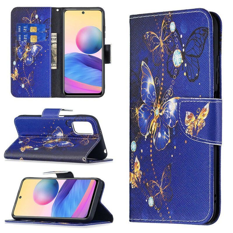 Flip Case voor Xiaomi Redmi Note 10 5G Ongelooflijke Vlinders