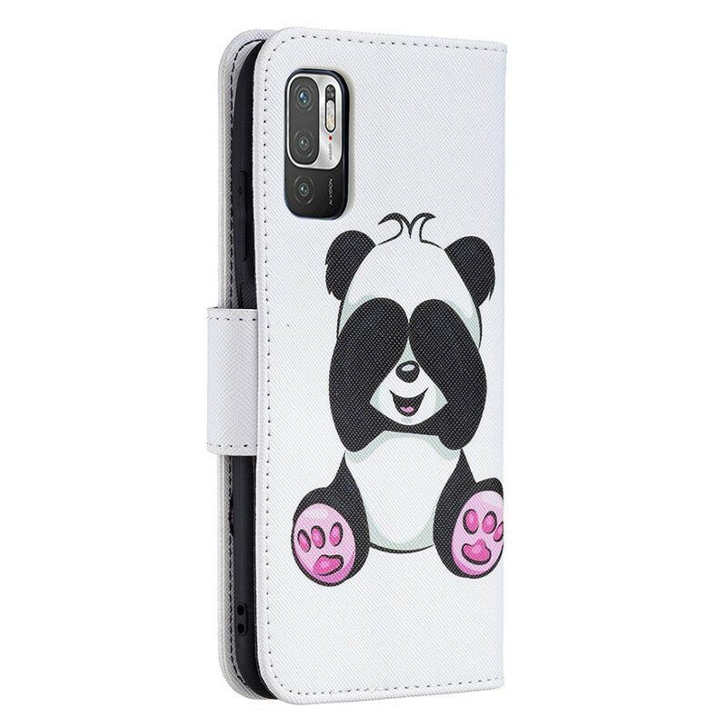 Flip Case voor Xiaomi Redmi Note 10 5G Panda-plezier