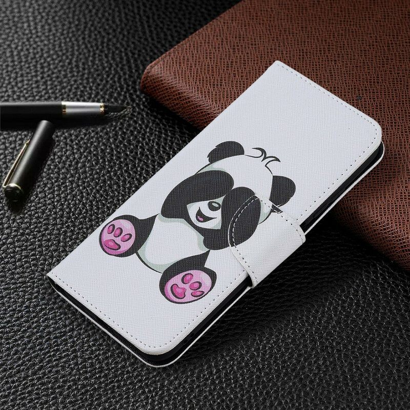 Flip Case voor Xiaomi Redmi Note 10 5G Panda-plezier