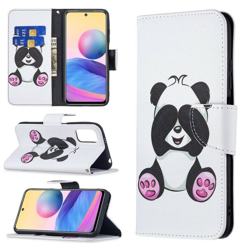 Flip Case voor Xiaomi Redmi Note 10 5G Panda-plezier