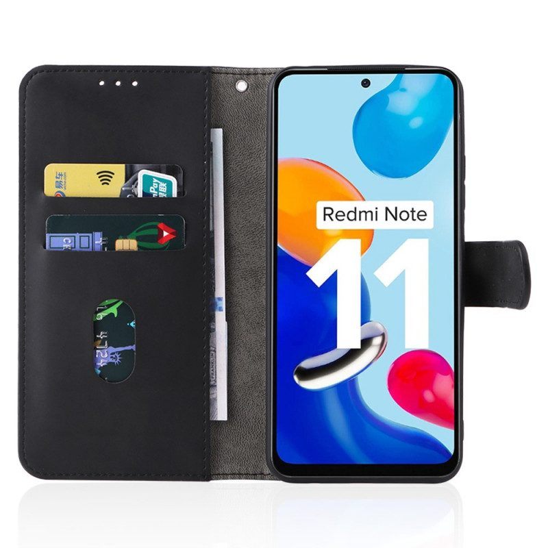 Flip Case voor Xiaomi Redmi Note 11 / 11S Skin-touch Met Sleutelkoord