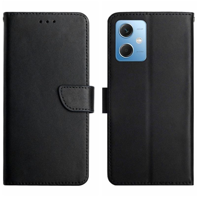 Flip Case voor Xiaomi Redmi Note 12 5G Echt Nappaleer