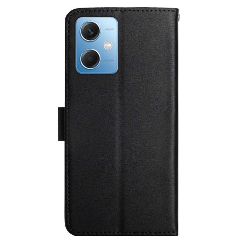 Flip Case voor Xiaomi Redmi Note 12 5G Echt Nappaleer