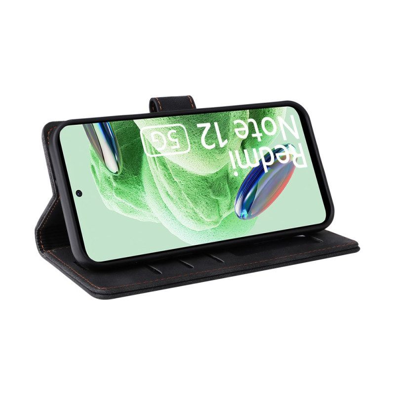 Flip Case voor Xiaomi Redmi Note 12 5G Leren Styling