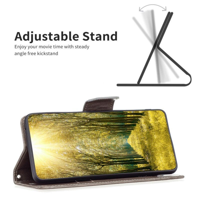 Flip Case voor Xiaomi Redmi Note 12 Pro Met Ketting Vlinders Bedrukte Strappy