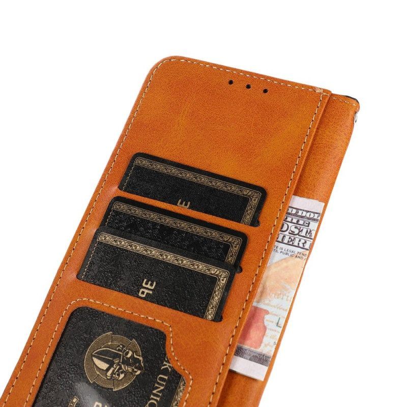 Flip Case voor Xiaomi Redmi Note 12 Pro Plus Tweekleurige Gouden Gesp Khazneh