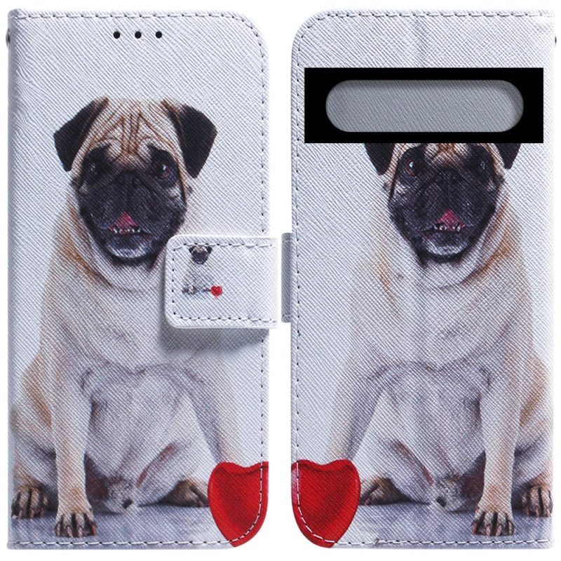 Folio-hoesje voor Google Pixel 7 Pro Mops Hond