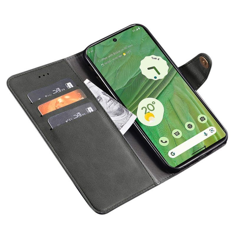 Folio-hoesje voor Google Pixel 7A Idewei Magnetische Knop