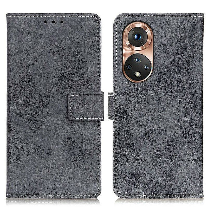 Folio-hoesje voor Honor 50 Vintage Leereffect