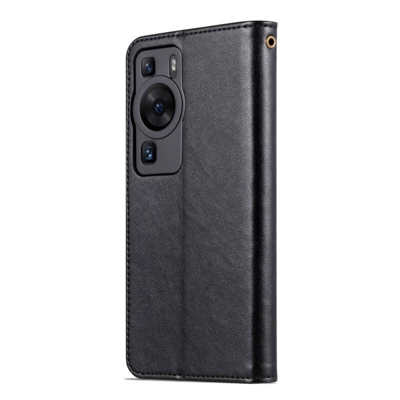 Folio-hoesje voor Huawei P60 Pro Azns Ledereffect