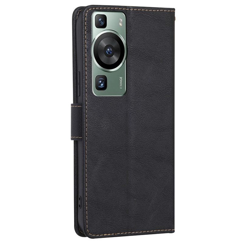 Folio-hoesje voor Huawei P60 Pro Klassieke Rfid