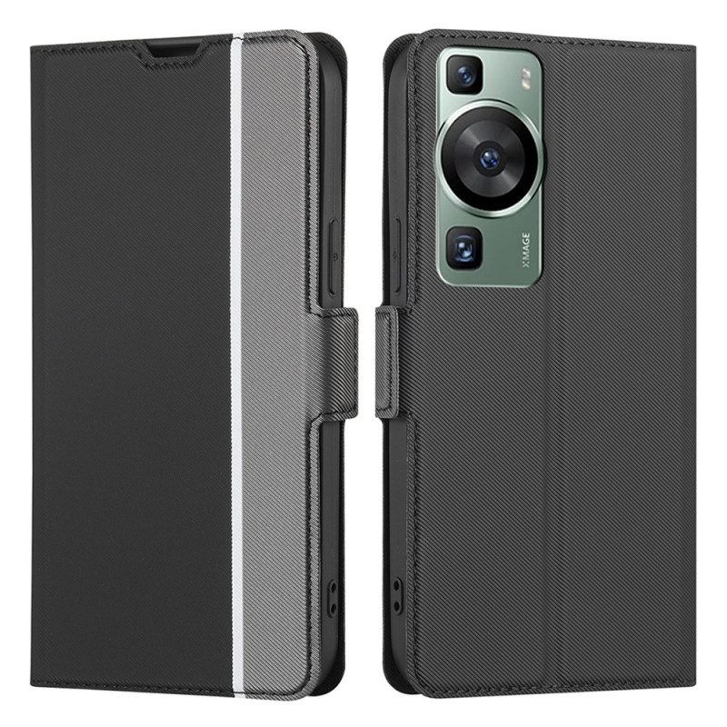 Folio-hoesje voor Huawei P60 Pro Tweekleurig