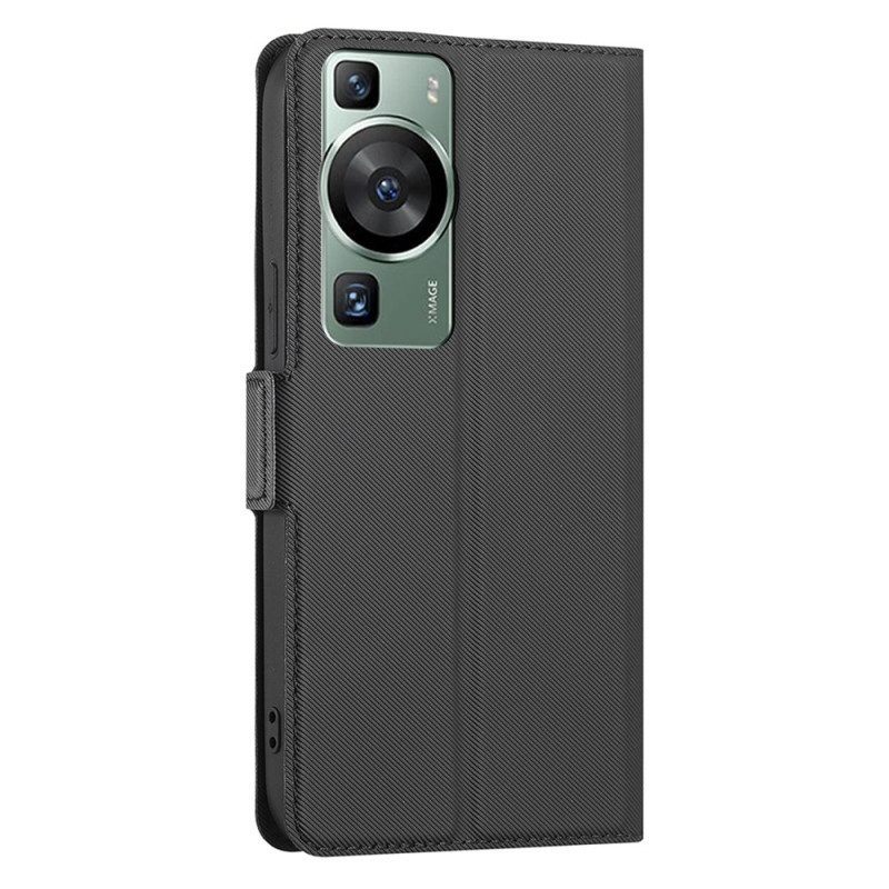 Folio-hoesje voor Huawei P60 Pro Tweekleurig