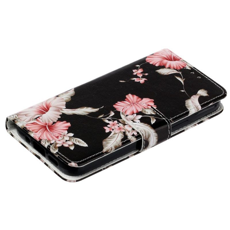 Folio-hoesje voor iPhone 14 Bloemen