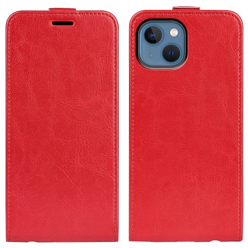 Folio-hoesje voor iPhone 14 Flip Case Verticale Flap Leer Effect