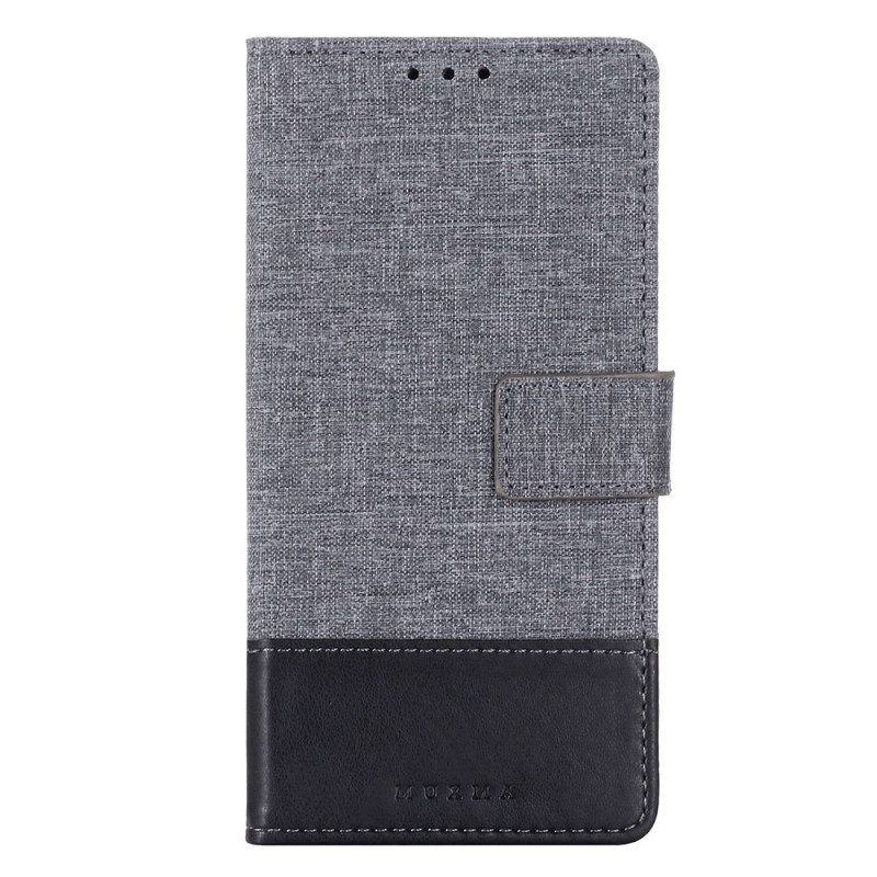 Folio-hoesje voor iPhone 14 Plus Muxma Stof En Leereffect