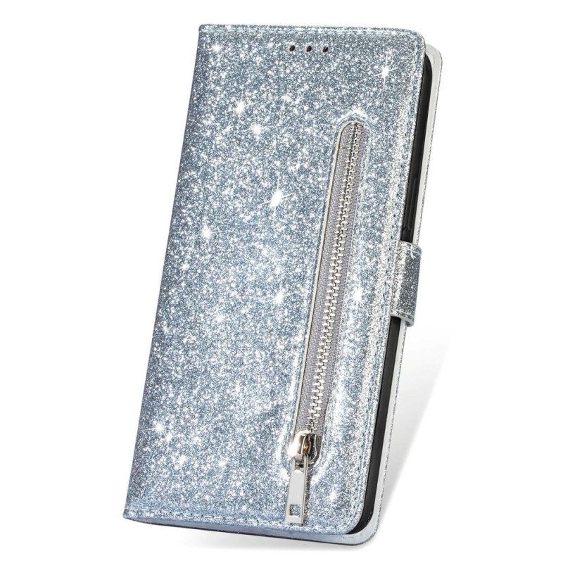 Folio-hoesje voor iPhone 14 Pro Max Portemonnee Leren Glitter Portemonnee