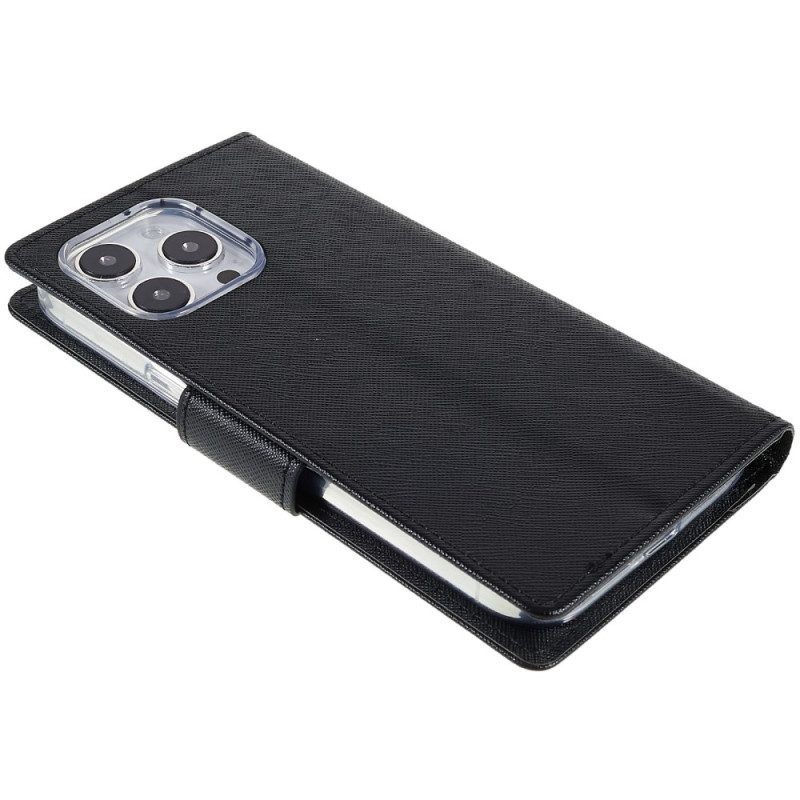 Folio-hoesje voor iPhone 14 Pro Max Tweekleurige Mercury Goospery