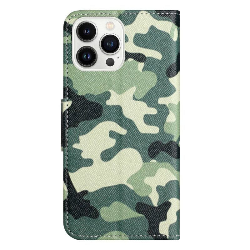 Folio-hoesje voor iPhone 14 Pro Militaire Camouflage