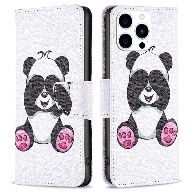 Folio-hoesje voor iPhone 14 Pro Panda