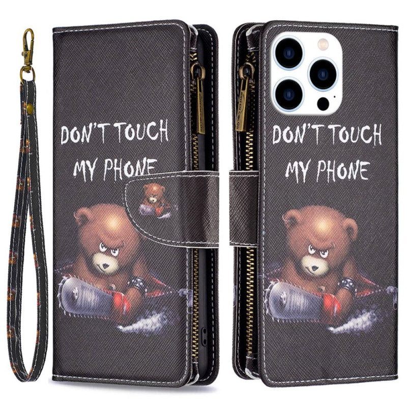 Folio-hoesje voor iPhone 14 Pro Portemonnee Beer Portemonnee