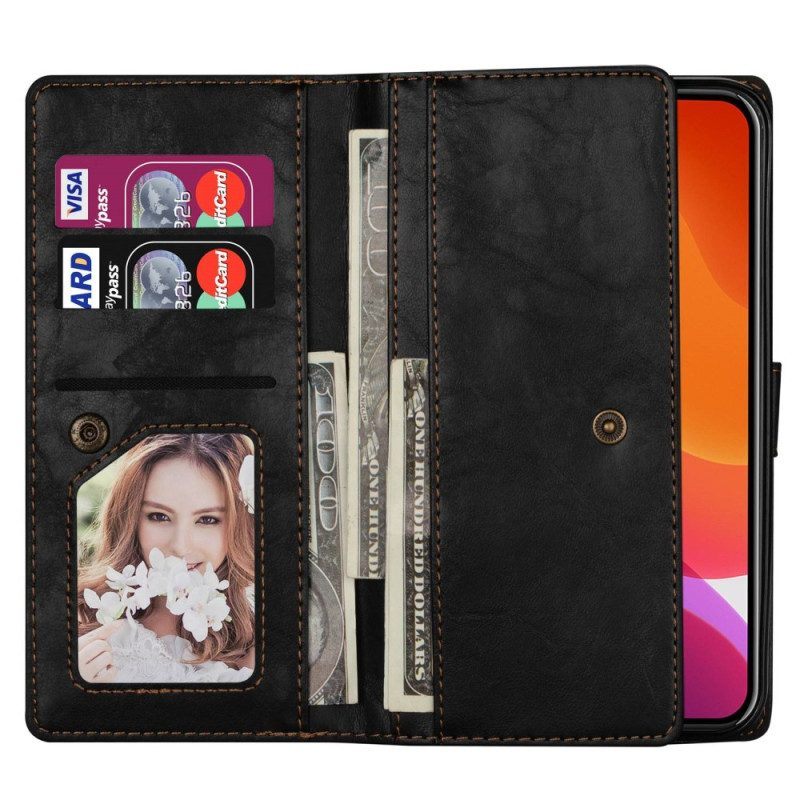 Folio-hoesje voor iPhone 14 Pro Vintage Multifunctioneel