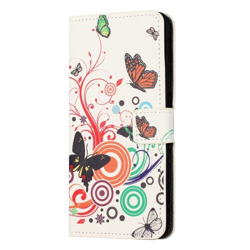 Folio-hoesje voor iPhone 14 Vlinders