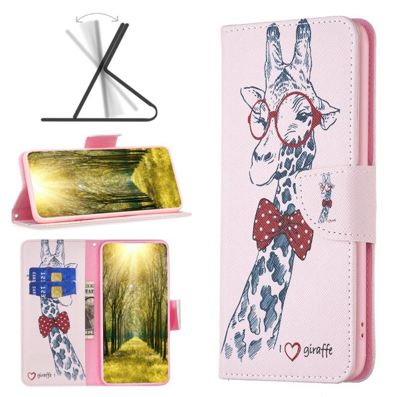 Folio-hoesje voor iPhone 15 Plus Intello-giraffe