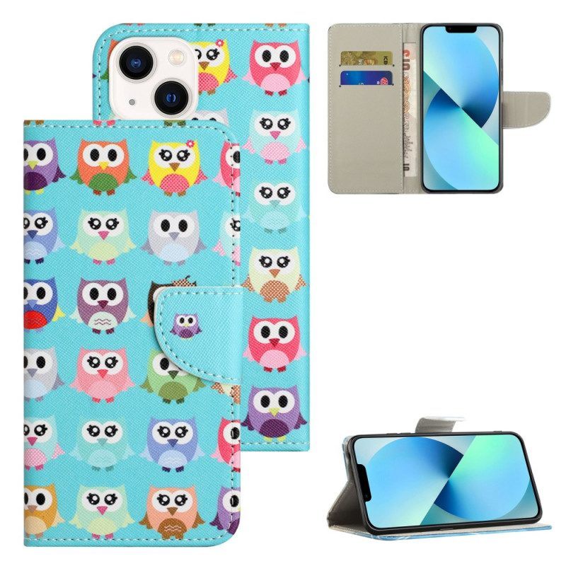 Folio-hoesje voor iPhone 15 Plus Uilenstam