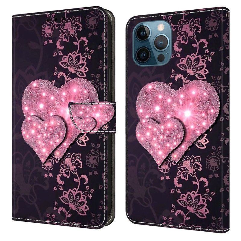 Folio-hoesje voor iPhone 15 Pro Harten