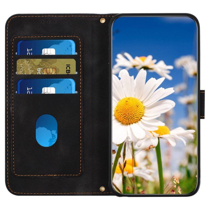 Folio-hoesje voor iPhone 15 Pro Max Luxe Bloemen